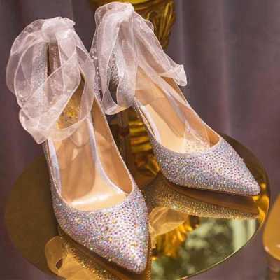 结婚水晶鞋是什么牌子-婚纱水晶鞋